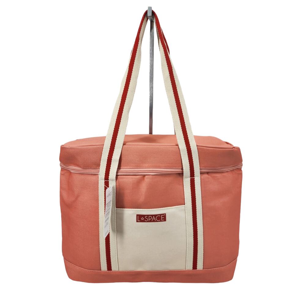 L*Space Coastal Pink Peach Color Shoulder Straps Insulated Lining Cooler Bag